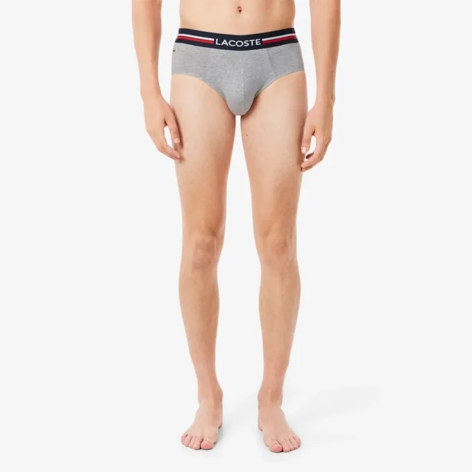 Conjunto de 3 cuecas de algodão com logótipo na cintura para homem