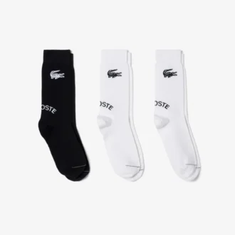 Conjunto de 3 pares de meias de algodão unissexo