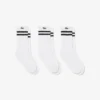 Conjunto de 3 pares de meias de algodão unissexo