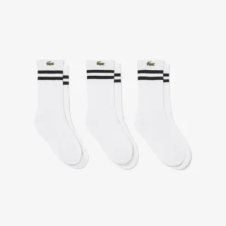 Conjunto de 3 pares de meias de algodão unissexo