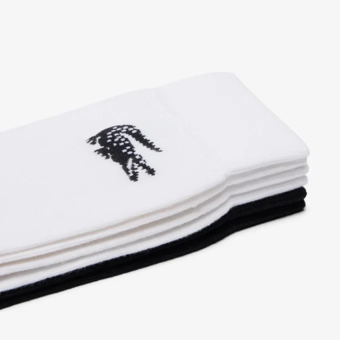Conjunto de 3 pares de meias de algodão unissexo