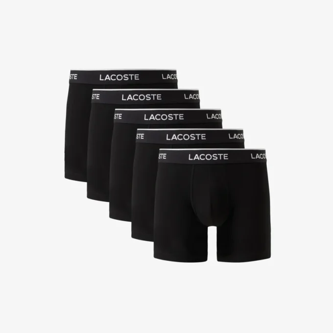 Conjunto de 5 boxers de cintura com marca para homem