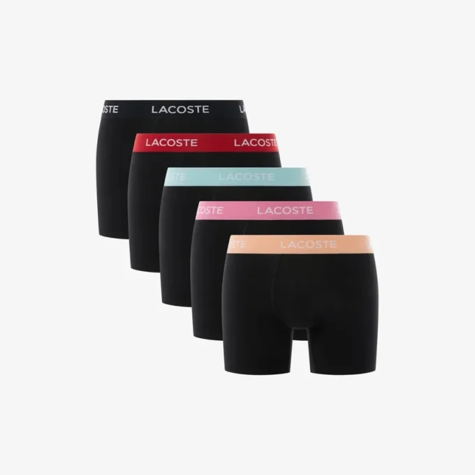 Conjunto de 5 boxers de cintura com marca para homem
