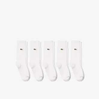 Conjunto de 5 pares de meias de algodão unissexo