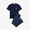 Conjunto de pijama de algodão com estampado de crocodilo