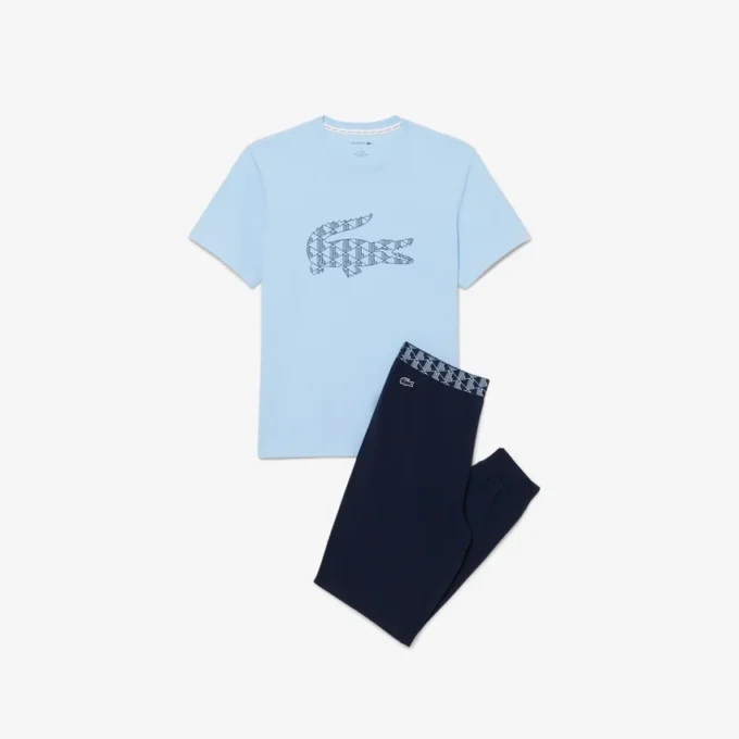 Conjunto de pijama de jersey Monogram para homem