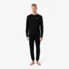 Conjunto de pijama masculino com cintura prateada
