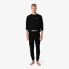 Conjunto de pijama masculino com cintura prateada
