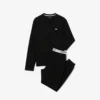 Conjunto de pijama masculino com cintura prateada