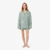 Conjunto de pijama oversized em popeline às riscas