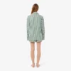 Conjunto de pijama oversized em popeline às riscas