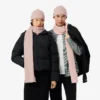Conjunto de presente com cachecol e gorro de lã unissexo
