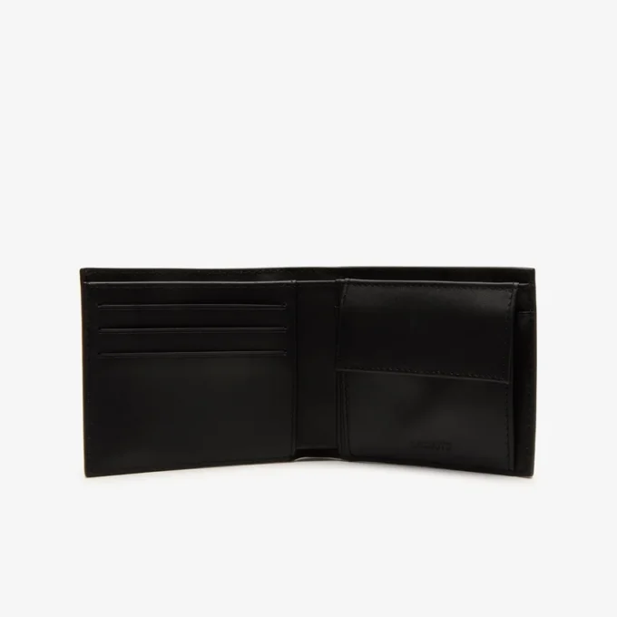 Conjunto de presente com carteira e porta-cartões em pele Fg