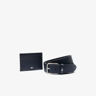 Conjunto De Presente com cinto de couro e porta-cartões