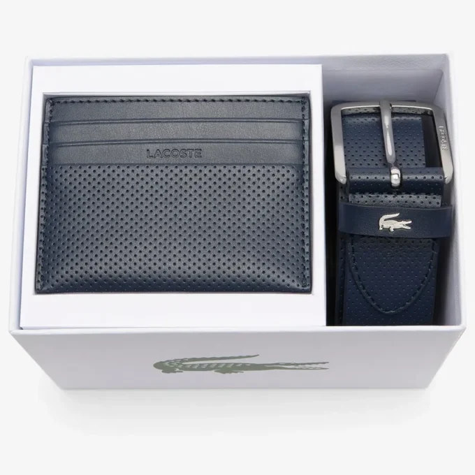 Conjunto De Presente com cinto de couro e porta-cartões