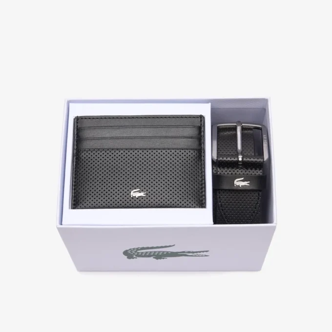 Conjunto De Presente com cinto de couro e porta-cartões