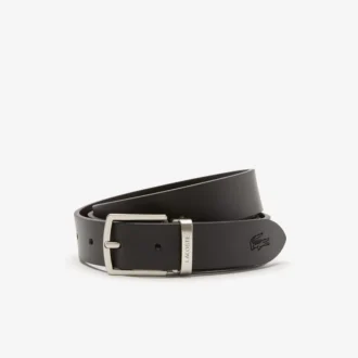 Conjunto de presente com cinto de couro liso e fivela