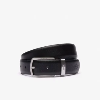 Conjunto de presente com cinto de couro liso e fivela