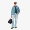 Conjunto de presente com cinto de couro liso e fivela