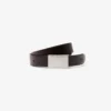 Conjunto de presente com cinto de couro liso e fivela
