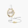 Conjunto de presente com relógio e pulseira para mulher