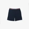 Cueca boxer comprida com cintura às riscas para homem