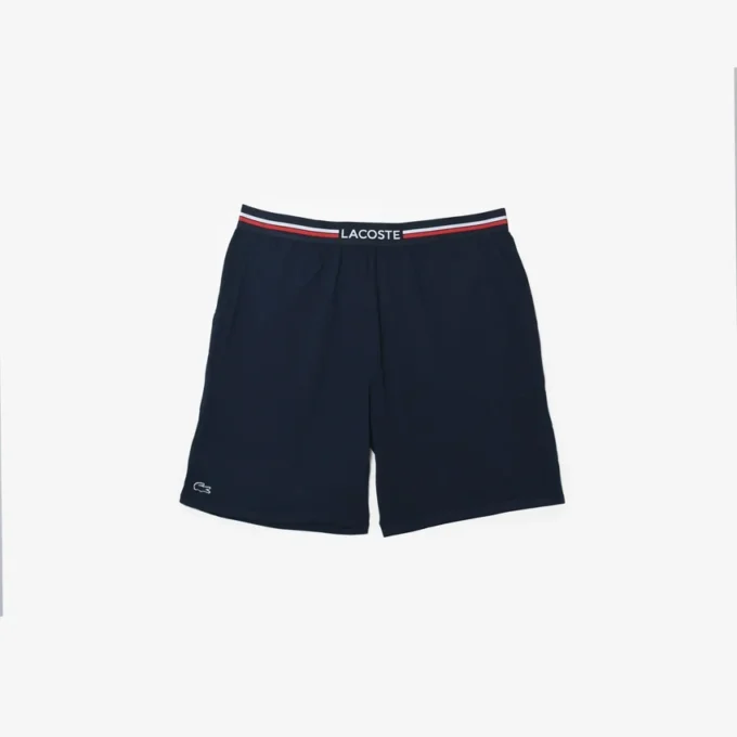Cueca boxer comprida com cintura às riscas para homem