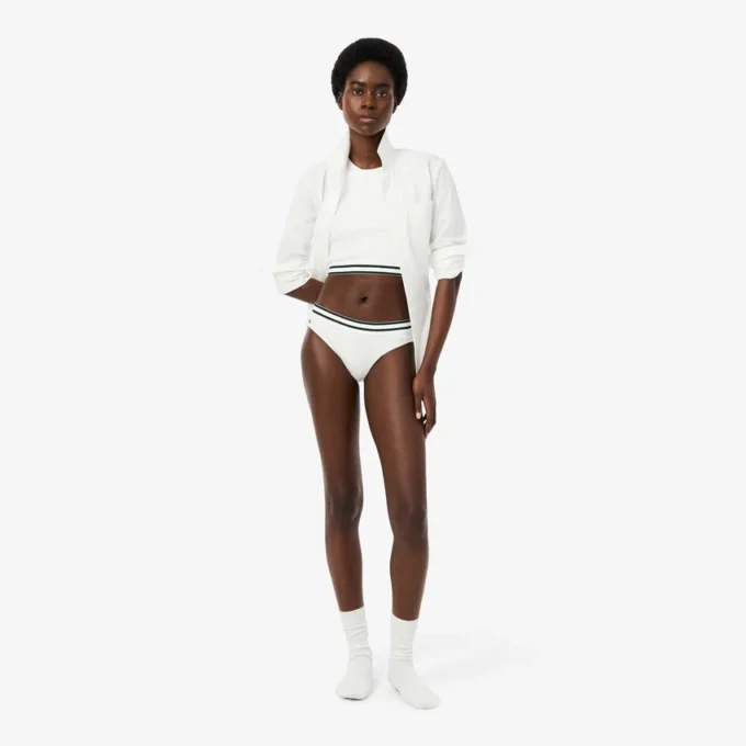 Cueca de algodão com riscas na cintura
