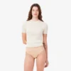 Cueca de cordão em malha com logótipo na cintura