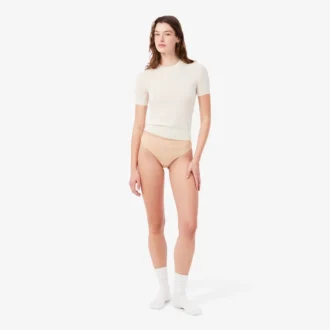 Cueca de cordão em malha com logótipo na cintura