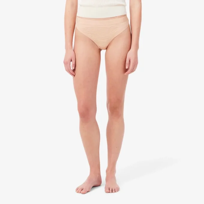Cueca de cordão em malha com logótipo na cintura
