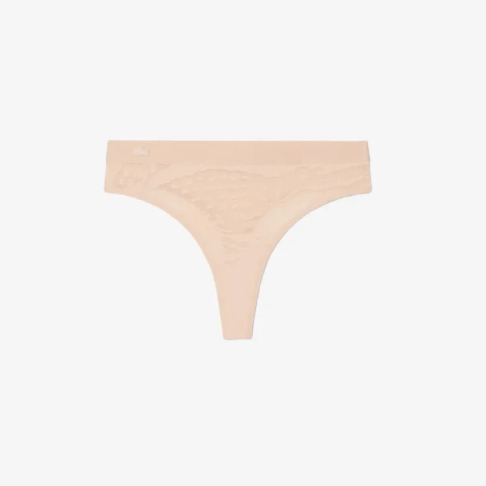 Cueca de cordão em malha com logótipo na cintura