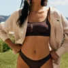 Cueca de cordão em malha com logótipo na cintura