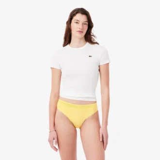 Cueca de malha com logótipo na cintura