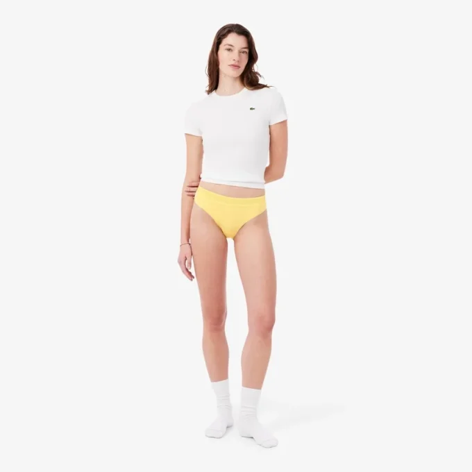 Cueca de malha com logótipo na cintura
