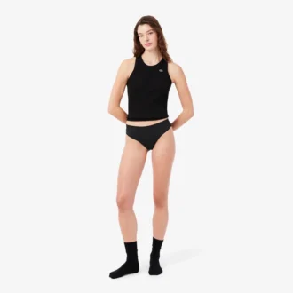 Cueca de malha com logótipo na cintura