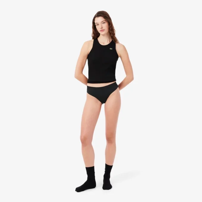 Cueca de malha com logótipo na cintura