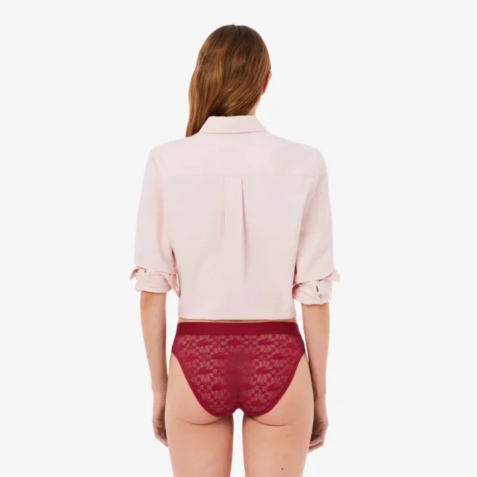 Cueca de malha com logótipo na cintura
