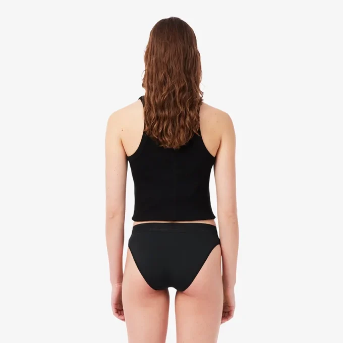 Cueca de malha com logótipo na cintura