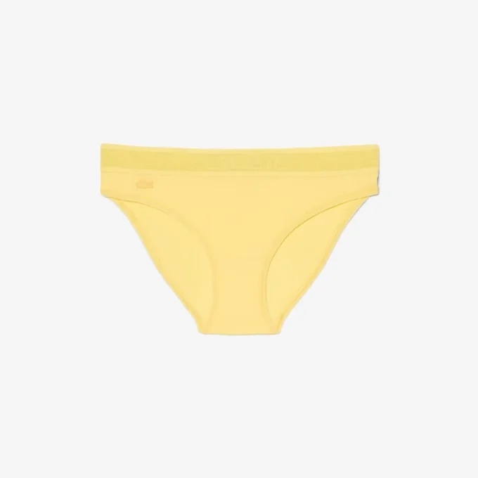 Cueca de malha com logótipo na cintura