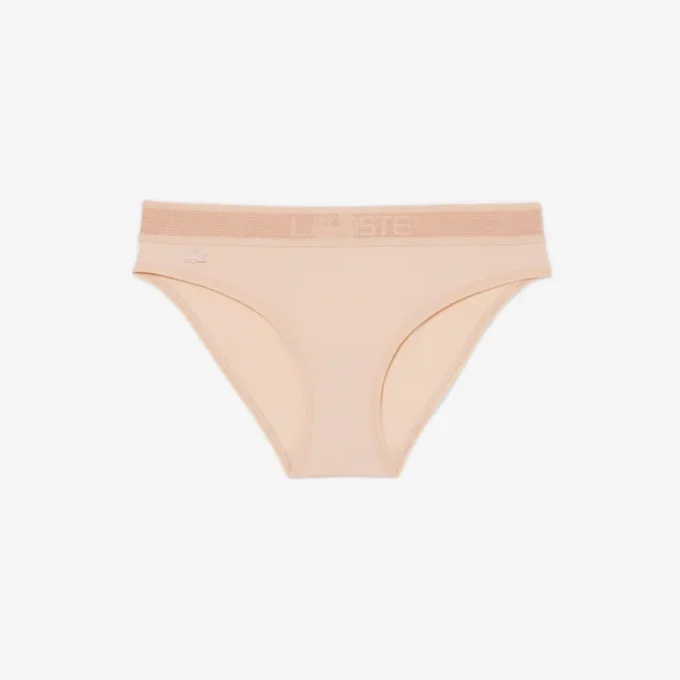 Cueca de malha com logótipo na cintura