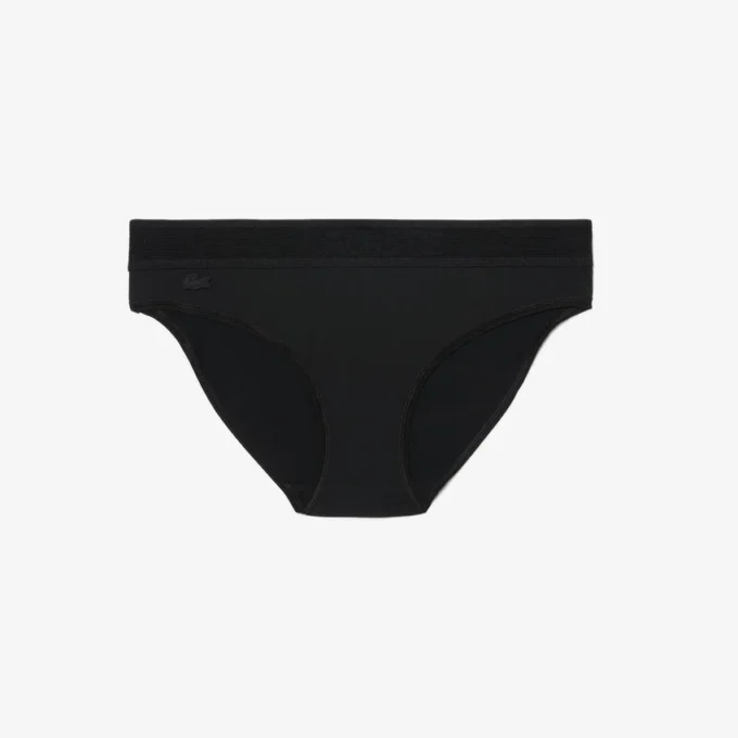Cueca de malha com logótipo na cintura