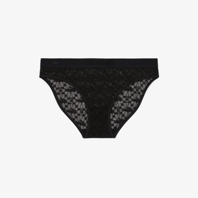 Cueca de malha com logótipo na cintura
