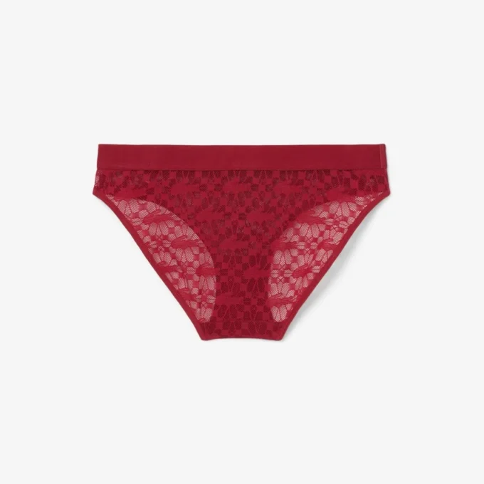 Cueca de malha com logótipo na cintura