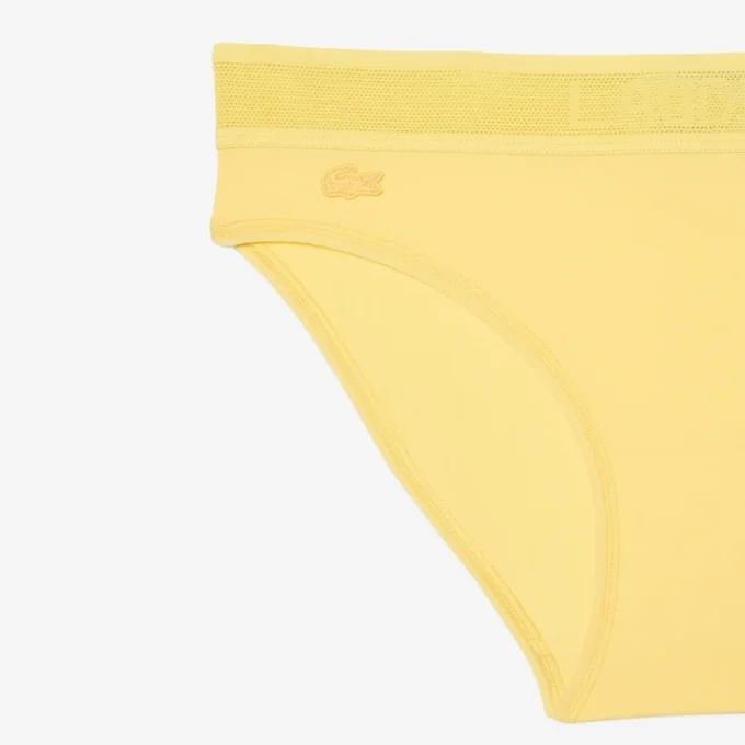 Cueca de malha com logótipo na cintura
