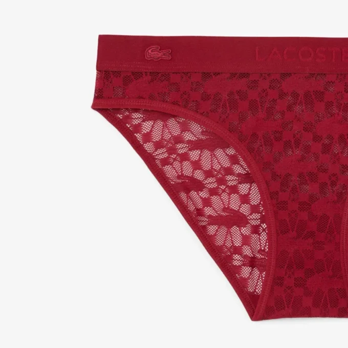 Cueca de malha com logótipo na cintura