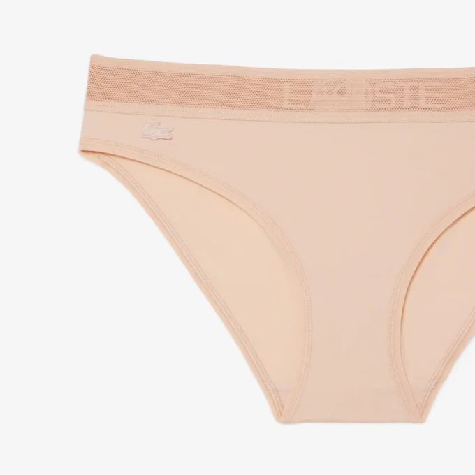 Cueca de malha com logótipo na cintura