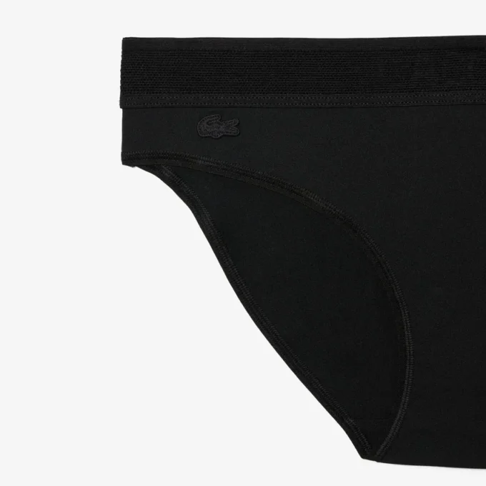 Cueca de malha com logótipo na cintura