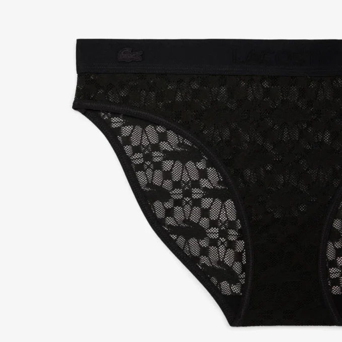 Cueca de malha com logótipo na cintura