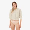 Cueca de malha com marca na cintura